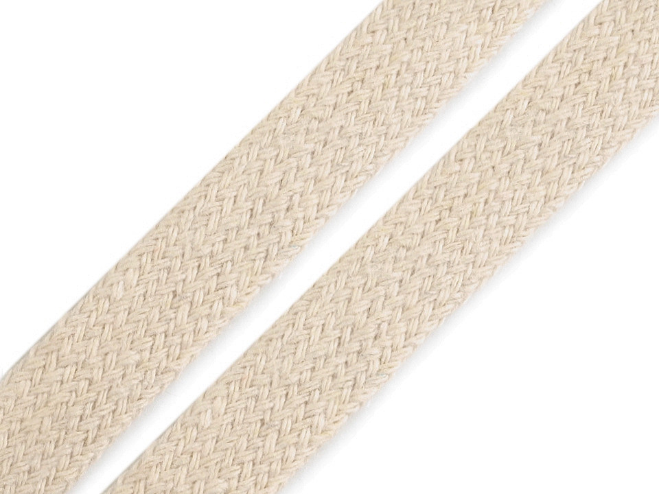 Textillux.sk - produkt Šnúra bavlnená plochá šírka 12-15 mm