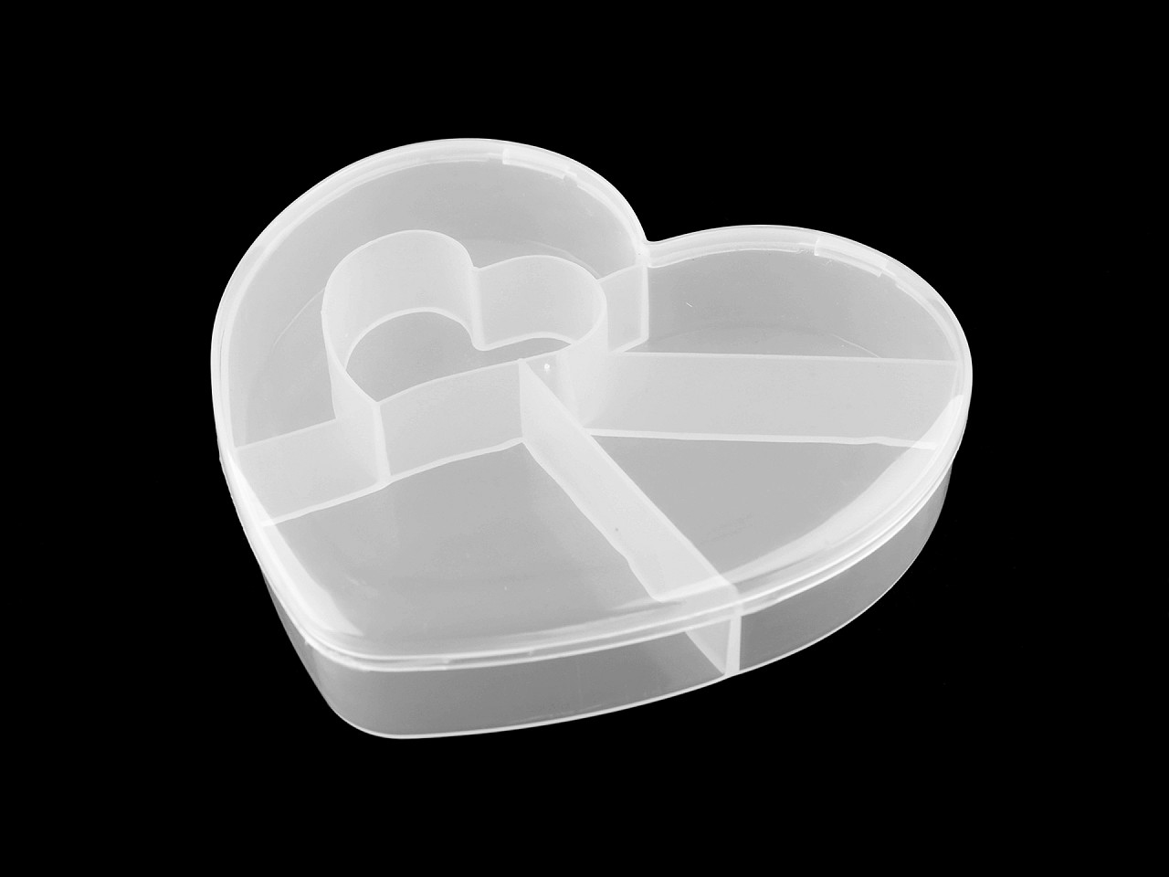 Textillux.sk - produkt Plastový box / zásobník srdce 12x13, 5x2, 5 cm - 1 Transparent