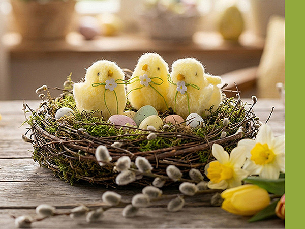 Gestaltung von Frühlings- und Osterdekorationen