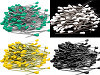 Spilli per tappezzeria, con teste in plastica, lunghezza: 60 mm 