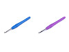 Uncinetto con manico in silicone, misura: 2 ; 2,5 ; 3 ; 3,5 ; 4 ; 5