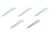 Agujas de tejer rectas n.º 3; 3.5; 4; 4.5; 5; 5.5; 6; 8; 9; 10