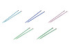 Aiguilles à tricoter droites n° 3 ; 3,5 ; 4 ; 4,5 ; 5 ; 5,5 ; 6 ; 8 ; 9 ; 10