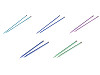 Straight Knitting Needles No. 3; 3.5; 4; 4.5; 5; 5.5; 6; 8; 9; 10