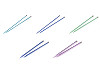 Aiguilles à tricoter droites n° 3 ; 3,5 ; 4 ; 4,5 ; 5 ; 5,5 ; 6 ; 8 ; 9 ; 10