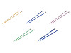 Druty proste nr. 3; 3,5; 4; 4,5; 5; 5,5; 6; 8; 9; 10
