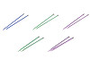 Aiguilles à tricoter droites n° 3 ; 3,5 ; 4 ; 4,5 ; 5 ; 5,5 ; 6 ; 8 ; 9 ; 10