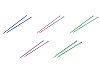 Aiguilles à tricoter droites n° 3 ; 3,5 ; 4 ; 4,5 ; 5 ; 5,5 ; 6 ; 8 ; 9 ; 10
