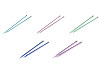 Agujas de tejer rectas n.º 3; 3.5; 4; 4.5; 5; 5.5; 6; 8; 9; 10