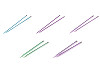 Aiguilles à tricoter droites n° 3 ; 3,5 ; 4 ; 4,5 ; 5 ; 5,5 ; 6 ; 8 ; 9 ; 10