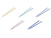Aiguilles à tricoter droites n° 3 ; 3,5 ; 4 ; 4,5 ; 5 ; 5,5 ; 6 ; 8 ; 9 ; 10