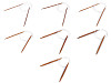 Ferri da maglia circolari, in bambù, n. 3; 3.5; 4; 4.5; 5; 5.5; 6; 6.5; 7; 8