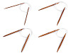 Aiguilles à tricoter circulaires en bambou n<sup>o</sup> 3 ; 3,5 ; 4 ; 4,5 ; 5 ; 5,5 ; 6 ; 6,5 ; 7 ; 8