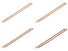 Agujas de bambú rectas para tejer n.º 3,5; 4; 4,5; 5 