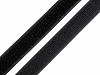 Bandă arici, complet (puf + scai), negru, 16 mm