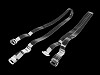 Clear Bra Shoulder Straps width 10 mm with plastic fastening