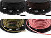 Flat Imitation Leather Cord / String, width 3 mm