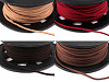Cordoncino piatto in finta pelle, larghezza: 3 mm
