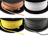 Cordon plat en similicuir, largeur 3 mm