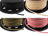 Cordoncino piatto in finta pelle, larghezza: 3 mm