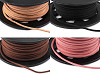 Cordoncino piatto in finta pelle, larghezza: 3 mm
