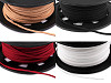 Cordoncino piatto in finta pelle, larghezza: 3 mm