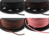 Flat Imitation Leather Cord / String, width 3 mm