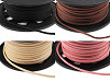 Cordoncino piatto in finta pelle, larghezza: 3 mm