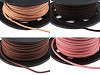 Flat Imitation Leather Cord / String, width 3 mm