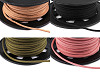 Flat Imitation Leather Cord / String, width 3 mm