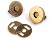 Magnetic Snap Closures Ø18 mm antique brass