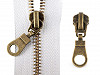 Schieber Zipper zu Metall Messing Reißverschlüssen 6 mm