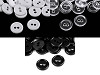 Boutons de chemise en plastique, 2 trous, taille 18'