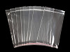 Celofánové sáčky s lepiacou lištou a závesom 17x25,5 - 26 cm