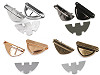 Set di chiusure per borsetta, forma: triangolare, in metallo