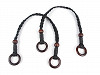 Braided Purse / Handbag Handle with Rings length 45-48 cm