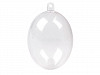 Clear Plastic Fillable Egg Ornament 4.5x6 cm
