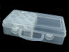 Plastový box / zásobník 13x26x6 cm s dózičkami