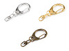 Llavero giratorio metálico con clip, 18x40 mm 