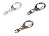 Llavero giratorio metálico con clip, 18x40 mm 