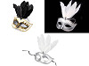  Maschera da carnevale, con GLITTER, con piume