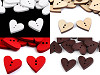 Wooden Decorative Button Heart