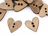 Holzknöpfe dekorativ Herzen 