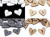 Wooden Decorative Button Heart