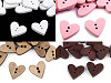 Wooden Decorative Button Heart