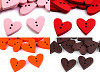 Wooden Decorative Button Heart