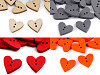 Wooden Decorative Button Heart