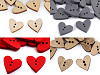 Bouton décoratif en bois, Coeur
