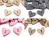 Botón decorativo de madera Corazón