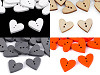 Bottone decorativo in legno, modello: Cuore